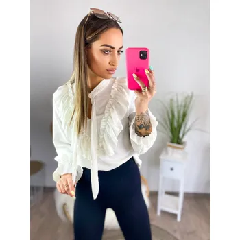 Dámská luxusní halenka v bílé barvě, VELIKOST UNI