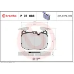 Sada brzdových destiček, kotoučová brzda BREMBO P 06 088X