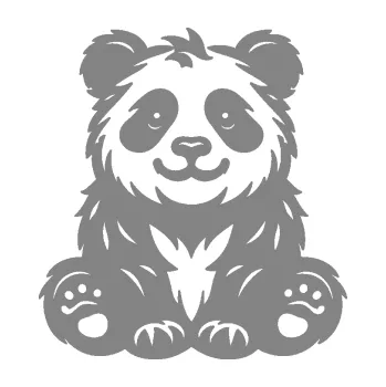 Samolepící dekorace SAMOLEPKA Panda 013 levá spokojená (17 - šedá) NA AUTO, NÁLEPKA, FÓLIE, POLEP, TUNING, VLASTNÍ TEXT, TISK, AUTOSAMOLEPKY.cz, POLEPY, OBRÁZEK, LOGO, SAMOLEPKY