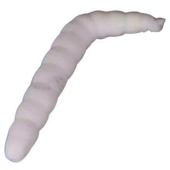 Rybářský háček 6ks - Červ Iron Trout Baco 4cm Bílá