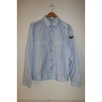 Pánská košile AB PLUS/XENA,... Košile AČR bundoška dlouhý rukáv - modrá Velikost: 194/39-40 - použitá