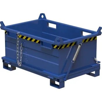 Venkovní odpadkový koš HTI Kontejner s výklopným dnem, 500 litrů