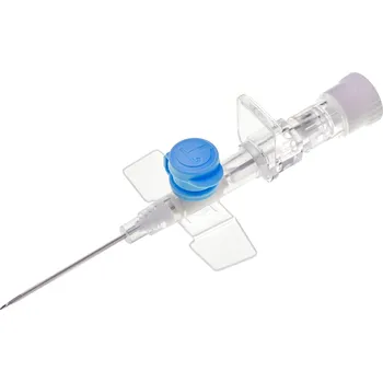Injekční jehla SURFLO - I.V. kanyla s křidélky a s portem 22G x 25 mm - modrá