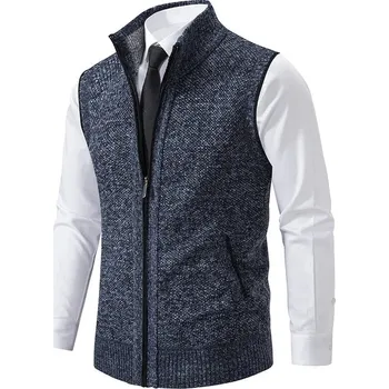 Pánská vesta Pánská pletená vesta Barva: Modrá, Velikost: XS