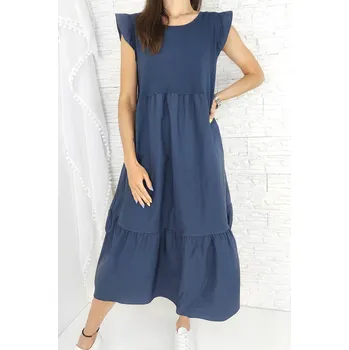 Dámské šaty New collection Dámské modré letní šaty LA-20193NA Velikost: XS-XL