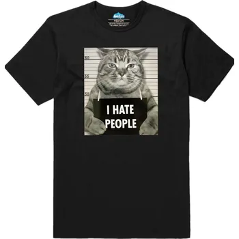 Pánské tričko Pánské tričko Nesnáším lidi (Skladem S-5XL) (Velikost: S, Barva: Černá)