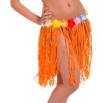 Karnevalový doplněk Folat Havajská sukně oranžová, 45 cm
