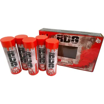 Zábavní pyrotechnika Klásek Pyrotechnics RDG60C dýmovnice trhací červená 5 ks