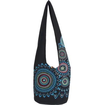 Orientální batikovaná brašna s potiskem mandal Sunita Black, Sittar
