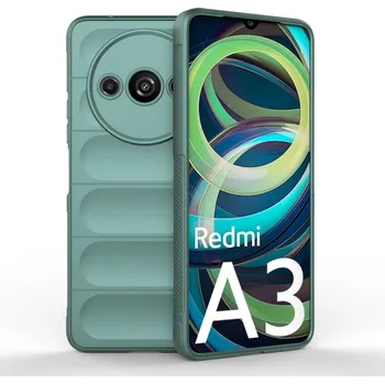 Pouzdro na mobilní telefon Rugg odolný gelový obal na Xiaomi Redmi A3 - zelený