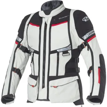 CLOVER bunda GTS-5 WP dámská light grey/red/black - XS