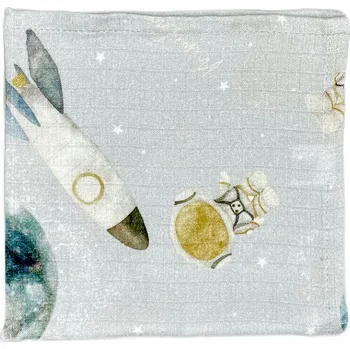 látková plena Mimilove Mušelínová plenka 40x40 cm Vesmír