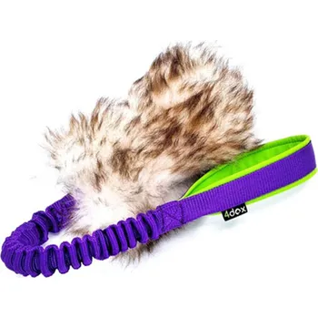 Hračka pro psa Přetahovadlo z ovčí kůže s amortizérem vel M fialové 4dox