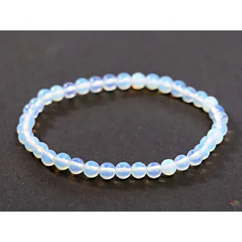 Náramek Magieprirody.cz Dětský náramek Opalit bílý - 4 mm kuličky #662 - syntetický