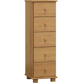 Komoda Max-i Komoda ze dřeva BAKKEN NORE Zvolte barvu:: moření olše, Hloubka: 42 cm