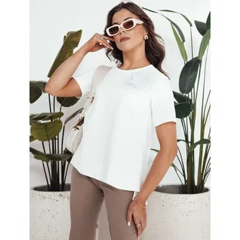 Dámské tričko Dstreet Dámské ecru tričko s elegantním prvkem Binda