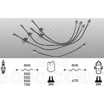 Auto elektroinstalace Zapalovací kabely TOYOTA COROLLA 1.6 63kW