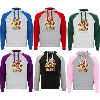 Chlapecká mikina Dvoubarevná mikina Clash of Clans Barva: Melírová / lahvově zelená, Velikost: 98/104 - 3/4roky