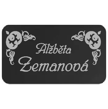 Samolepící etiketa JWD Štítek na dveře, štítek na schránku. Elox.8x5, vzor 3 Barva: Modrá