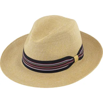 Klobouk Fiebig - Headwear since 1903 Letní Fedora klobouk - Fiebig Beige Velikost: 55 cm (S)