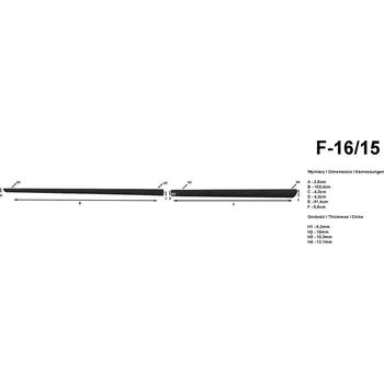 Lišta karosérie Boční lišty na dveře Toyota Camry 2007-2011 F16/15 | Rider