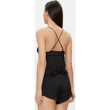 Dámské pyžamo Hunkemöller Pyžamový top Marcela 205066 Černá Regular Fit M