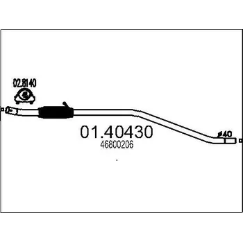 Výfuková trubka Výfuková trubka MTS 01.40430