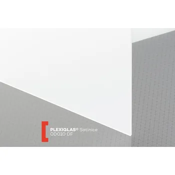 Plexisklo Röhm Pískované plexisklo difuzní Plexiglas Satinice DF 3mm čirý 0D010 DF (clear) 2050 x 3050 mm