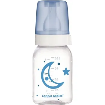 Dětské zboží CANPOL BABIES skleněná láhev s potiskem NIGHT DREAMS 120ml Modrá