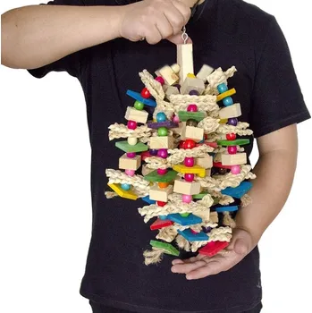 Hračka pro ptáka Dřevěná hračka pro papoušky | Závěsná hračka pro ptáky