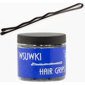 Spona do vlasů profilovaná s kuličkami, barva černá 5 cm, 250 g