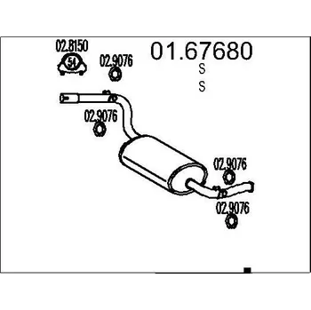 Tlumič výfuku Zadní tlumič výfuku MTS 01.67680