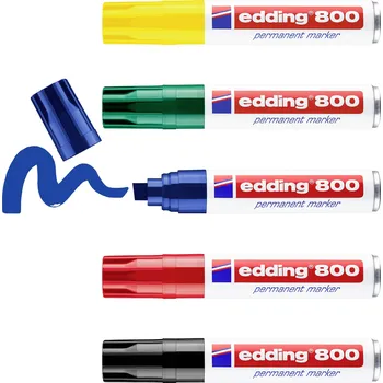 Edding Permanentmarker 4-800999 permanentní popisovač černá, červená, modrá, zelená, žlutá Vodotěsné: Ano