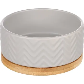 Miska pro psa Flamingo Bianco keramická miska šedá 990 ml