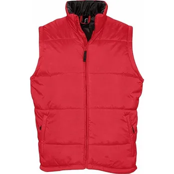 Pánská vesta Sol's Vodotěsná vesta Bodywarmer s prošíváním pro pohodlnější nošení Barva: červená, Velikost: 4XL L868