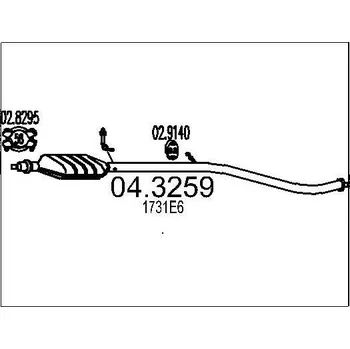 Katalyzátor Katalyzátor MTS 04.3259
