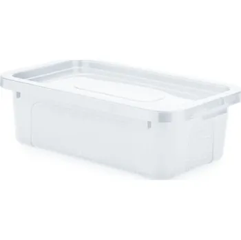 Dóza na potraviny box 4,5l+víko, plný, 33x20x10cm, transp.RASTR, MULTIBOX, plast