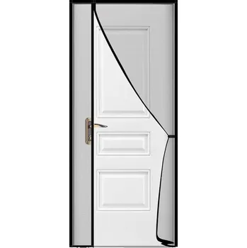 Síť proti hmyzu Magnetická síť proti hmyzu do dveří - černá Rozměry: šířka 80 cm x výška 210 cm, Druh: černá levá