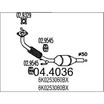 Katalyzátor Katalyzátor MTS 04.4036