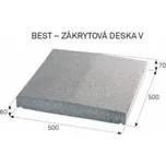 BEST Zákrytová deska V. 500 x 500 x 60/70 mm Karamelová