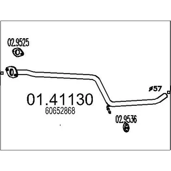 Výfuková trubka Výfuková trubka MTS 01.41130