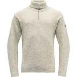 Devold vlněný svetr se zipem Nansen Wool Zip Neck Barva: Grey melange, Velikost: M