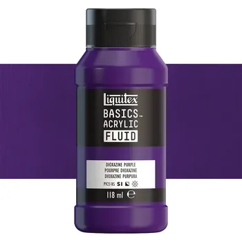 Vodová barva Akrylová barva Liquitex Basics Fluid - Dioxazine Purple Balení: 118 ml