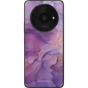Pouzdro na mobilní telefon Lesklý kryt Mobiwear Glossy - Xiaomi Redmi A3 - G050G - Fialový mramor (Prémiové lesklé pouzdro, obal, kryt Mobiwear Glossy na mobil Xiaomi Redmi A3 - G050G - Fialový mramor, materiál Plast + TPU silikon - krytí po všech stranách, neošoupatelný potisk,)