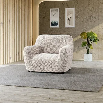 Napínací potah decoDoma napínací potah na křeslo bielastický VENEZIA béžová křeslo (š. 60 - 110 cm)