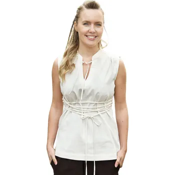 Replika zbraně Battle Merchant Středověká halenka bez rukávů Levke, přírodní