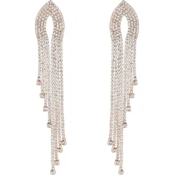 Náušnice Flamenco Mystique Antialergické Křišťálové Náušnice, Umělé, Délka 12.5 cm - Šířka 2 cm