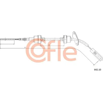 Spojkové lanko Tazne lanko, ovladani spojky COFLE 642.10