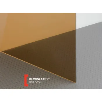 Plexisklo Röhm Hnědé (kouřové) plexisklo Plexiglas XT 3mm 8A570 (prop. 14%) 1520 x 2050 mm