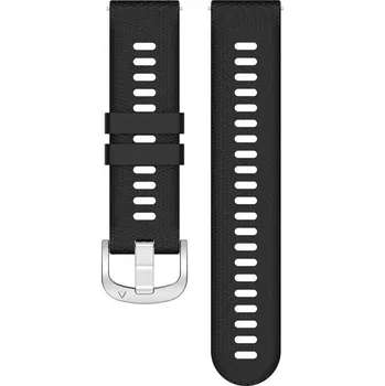 Řemínek na hodinky Silikonový řemínek Ricardo 18mm (pro Garmin Venu 2S, Vívoactive 4S, Forerunner 265S, Venu 3S aj.), černý V1, Quick Release